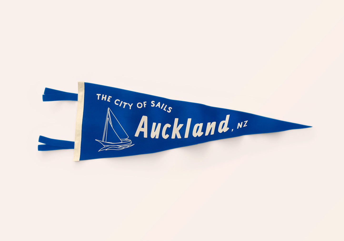 Auckland City of Sails Pennant New Zealand | Travel Sailing Felt Pennants Flag Banner | NZ | Vintage Style | Wall Decor