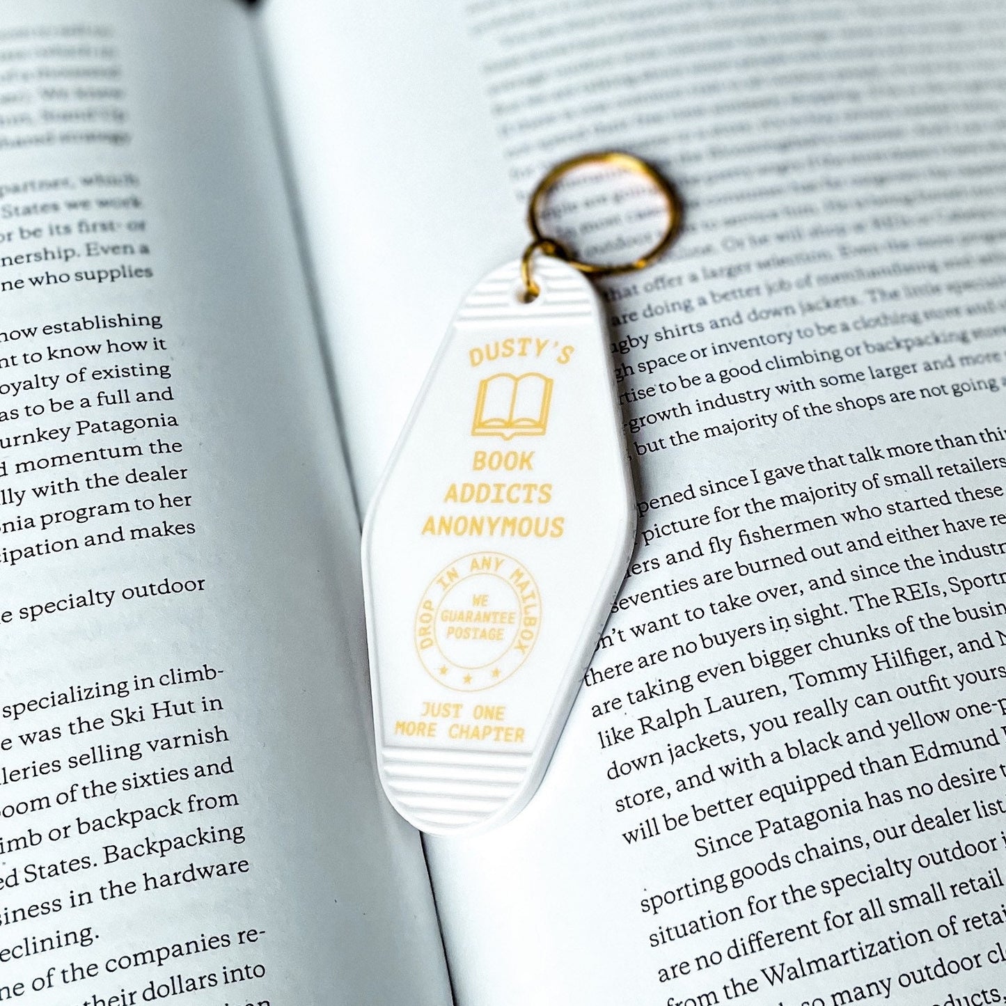 Book Addicts Anonymous Motel Keychain