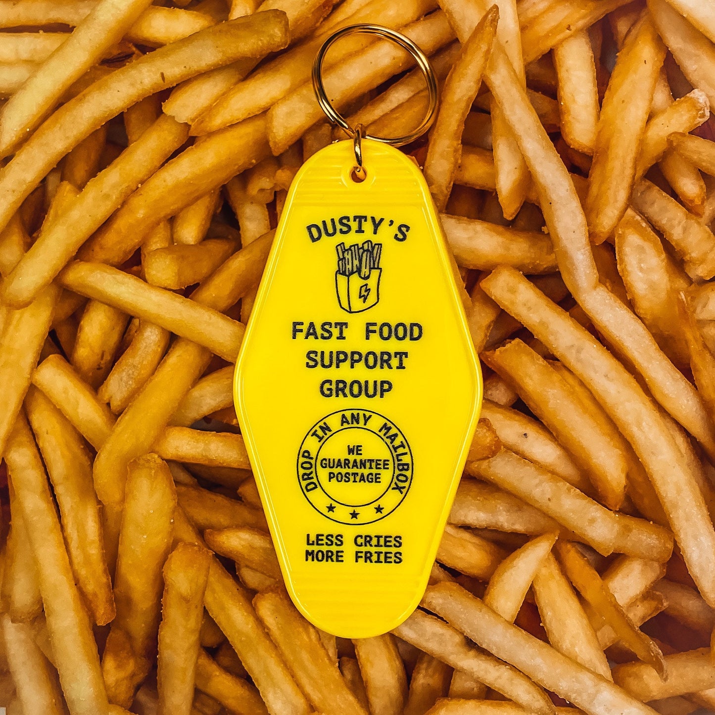 Fast food support group Motel Keychain