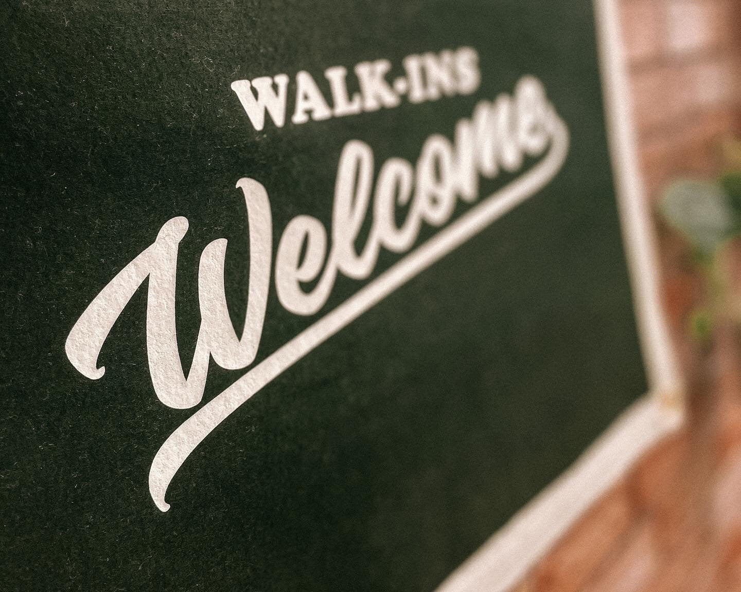 Walk-ins Welcome Felt Banner Flag