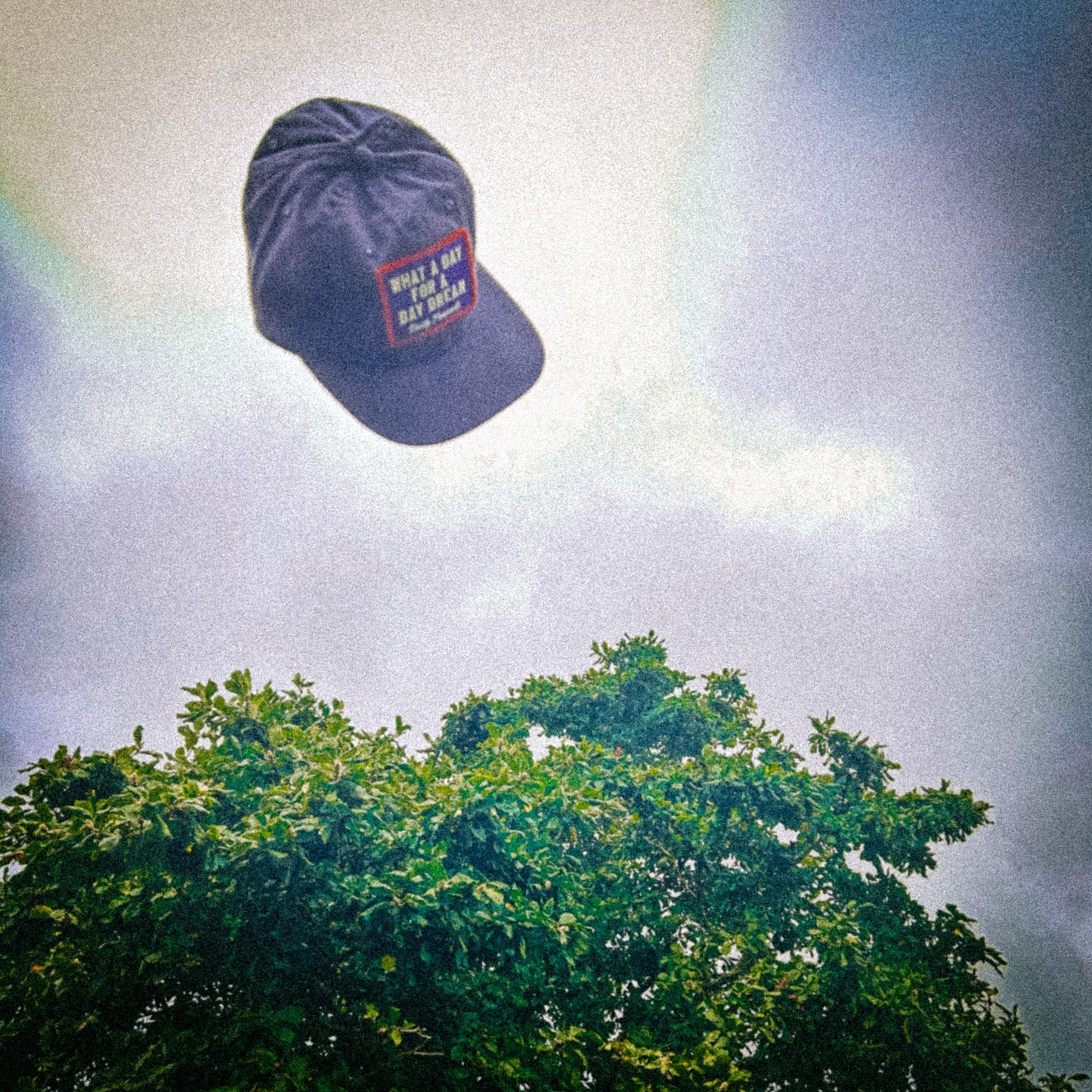 What a day for a daydream Patch Cap | faded unstructured vintage style navy baseball hat.