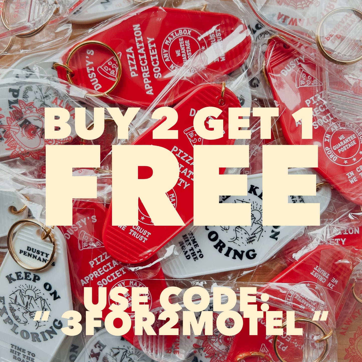 Be Kind Beach Club Motel Keychain