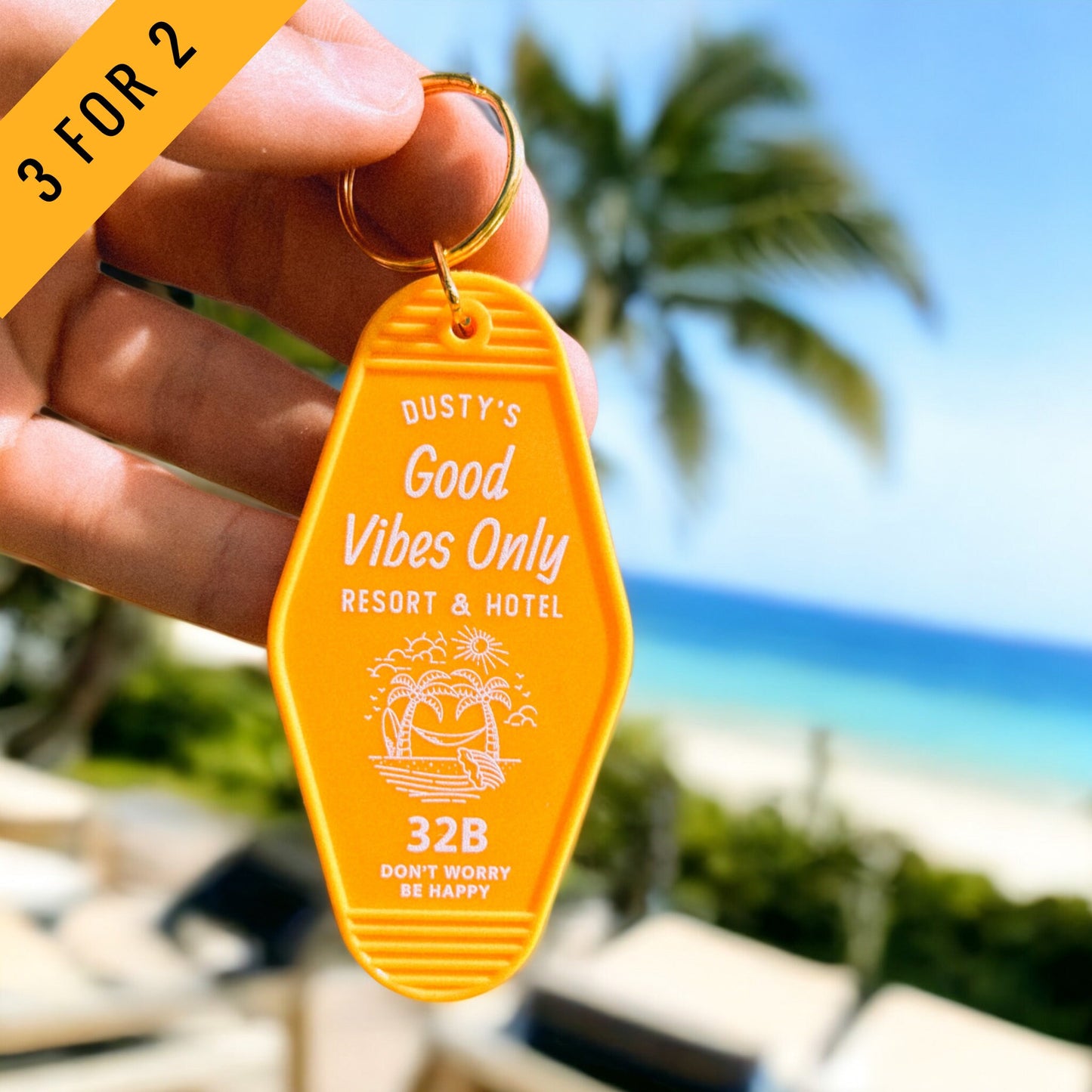 Good Vibes Only Resort & Hotel Keychain