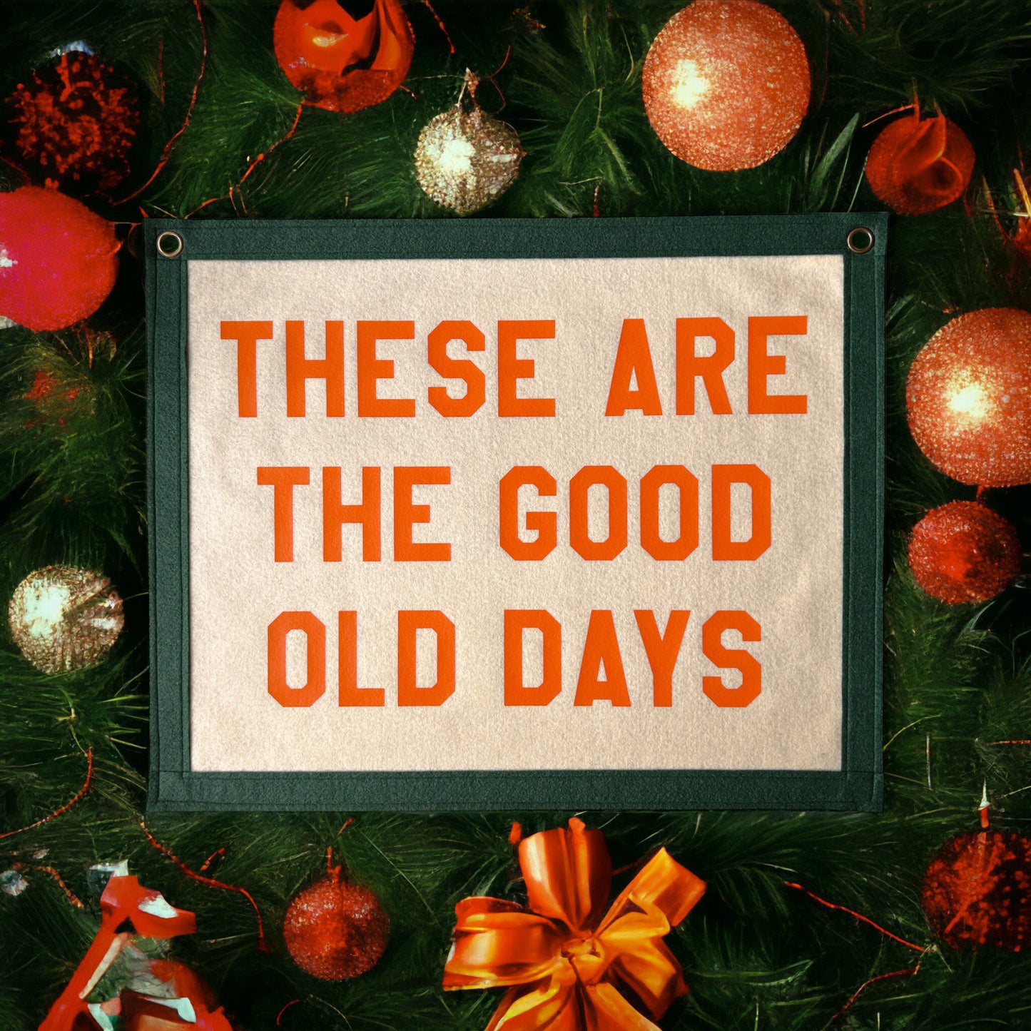 These are the good old days Felt Banner Flag