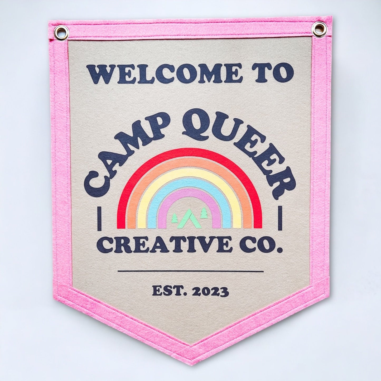 Custom 5-sided Printed Felt Banner | Felt Pennant Flag Banner | Vintage Banner | Wall Decor | Wall Hanging