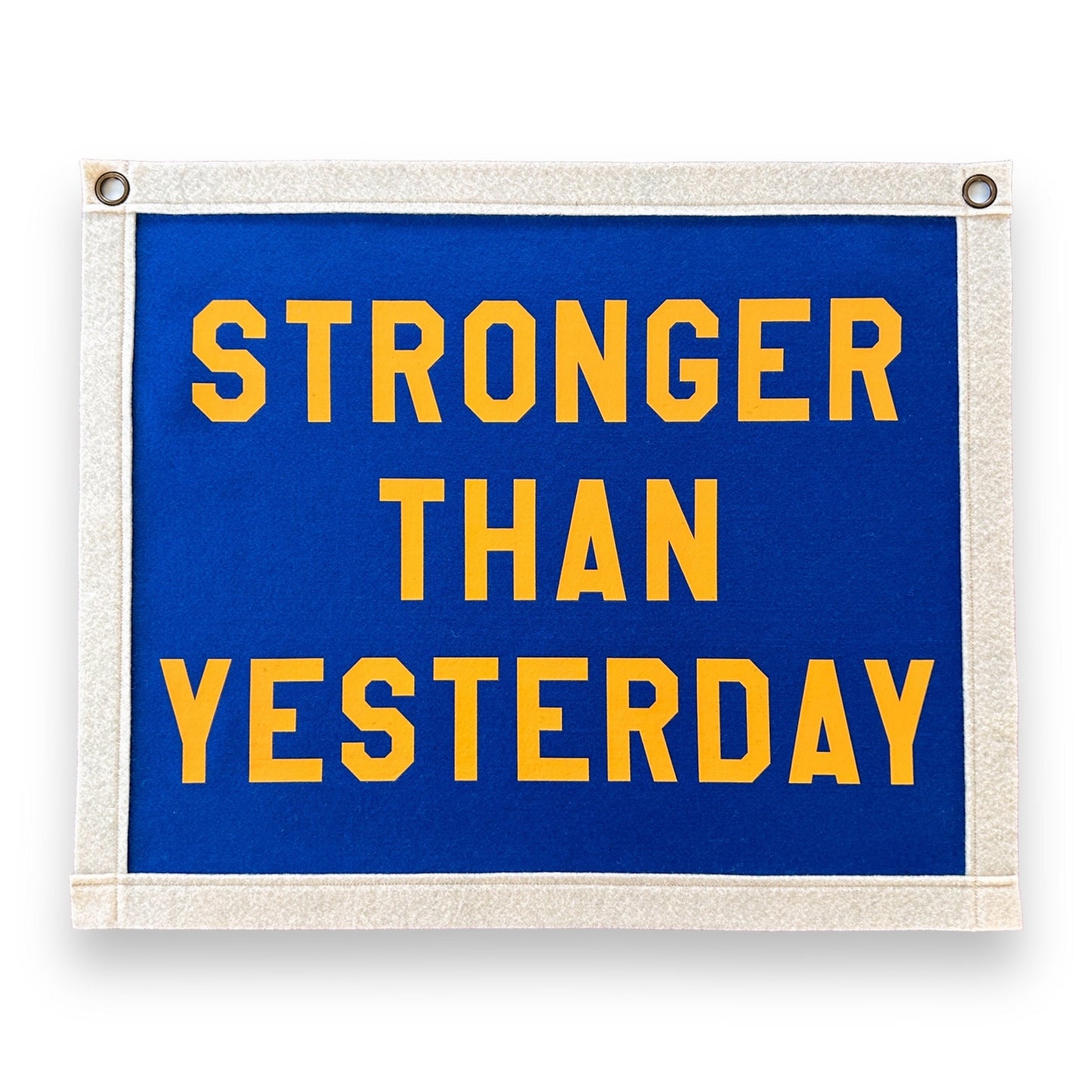 Stronger than yesterday Felt Banner Flag