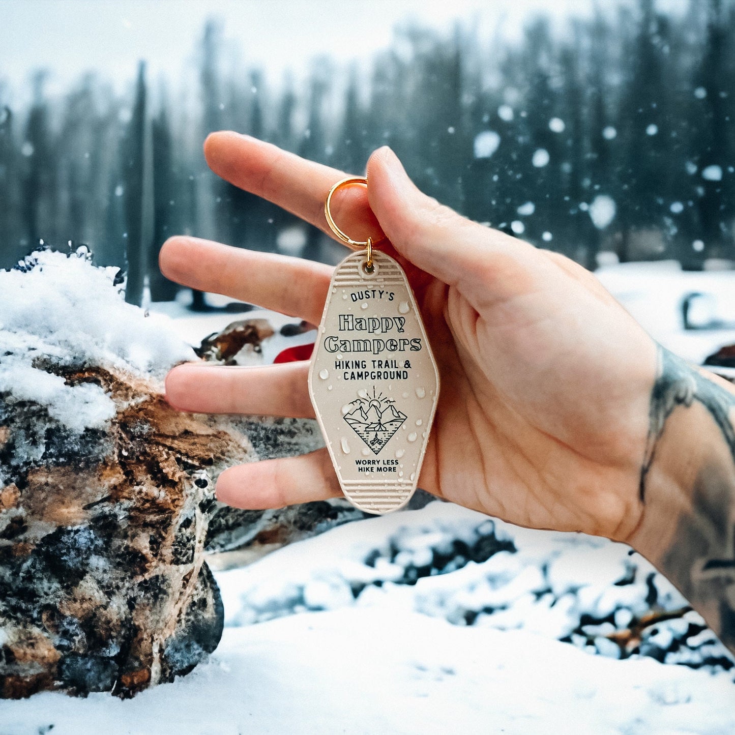Happy Campers Motel Keychain