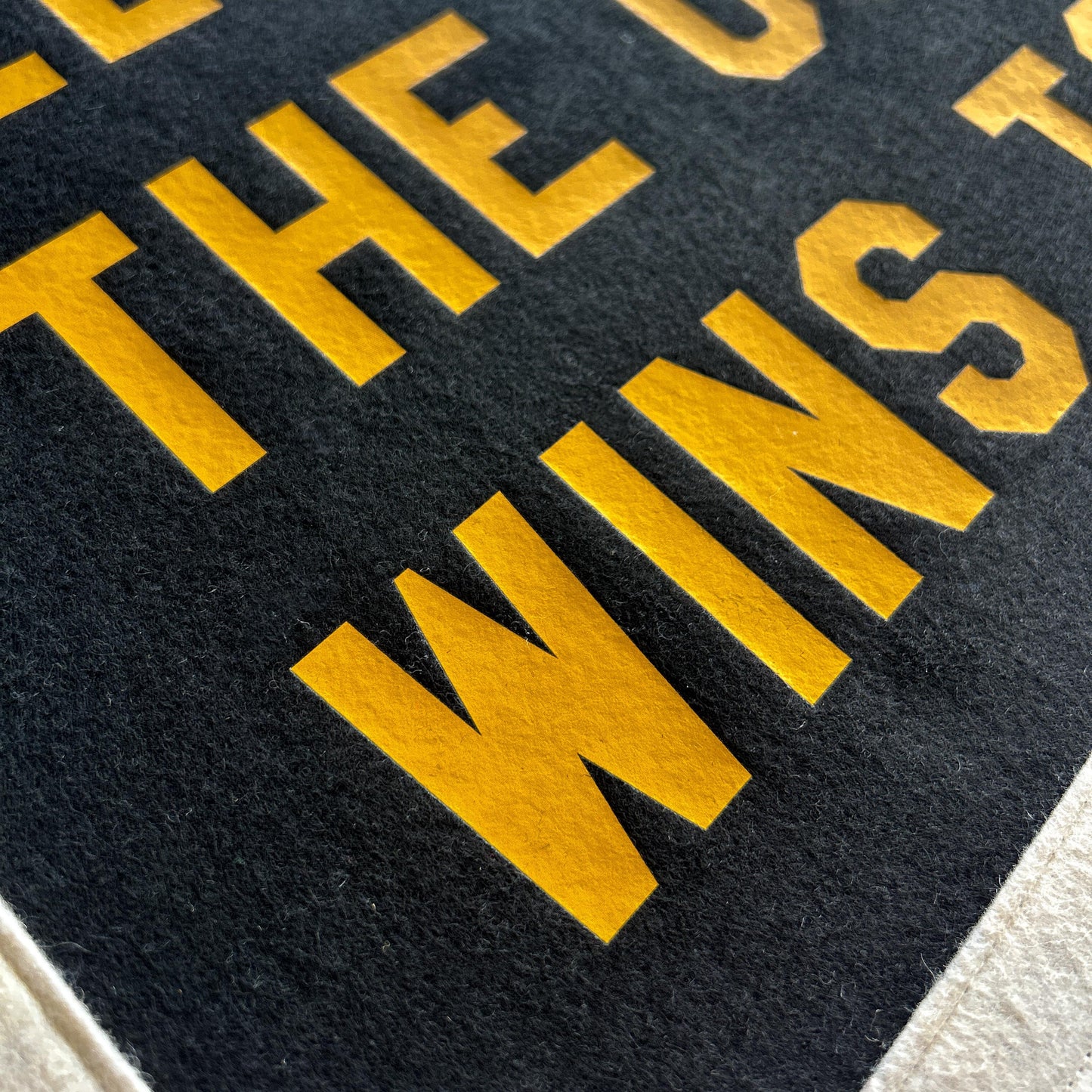 Celebrate the Ugly Wins Felt Banner Flag