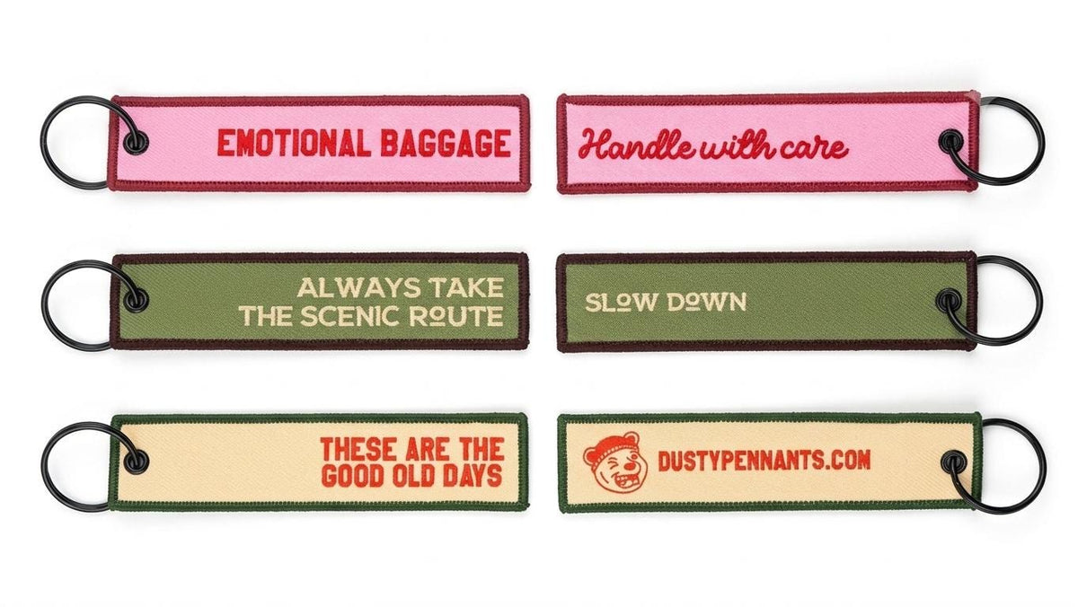 Set of 3 Woven keychain I Bag tag