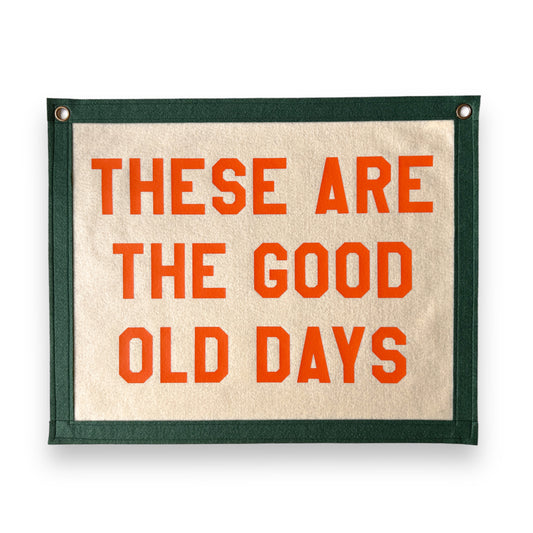 These are the good old days Felt Banner Flag