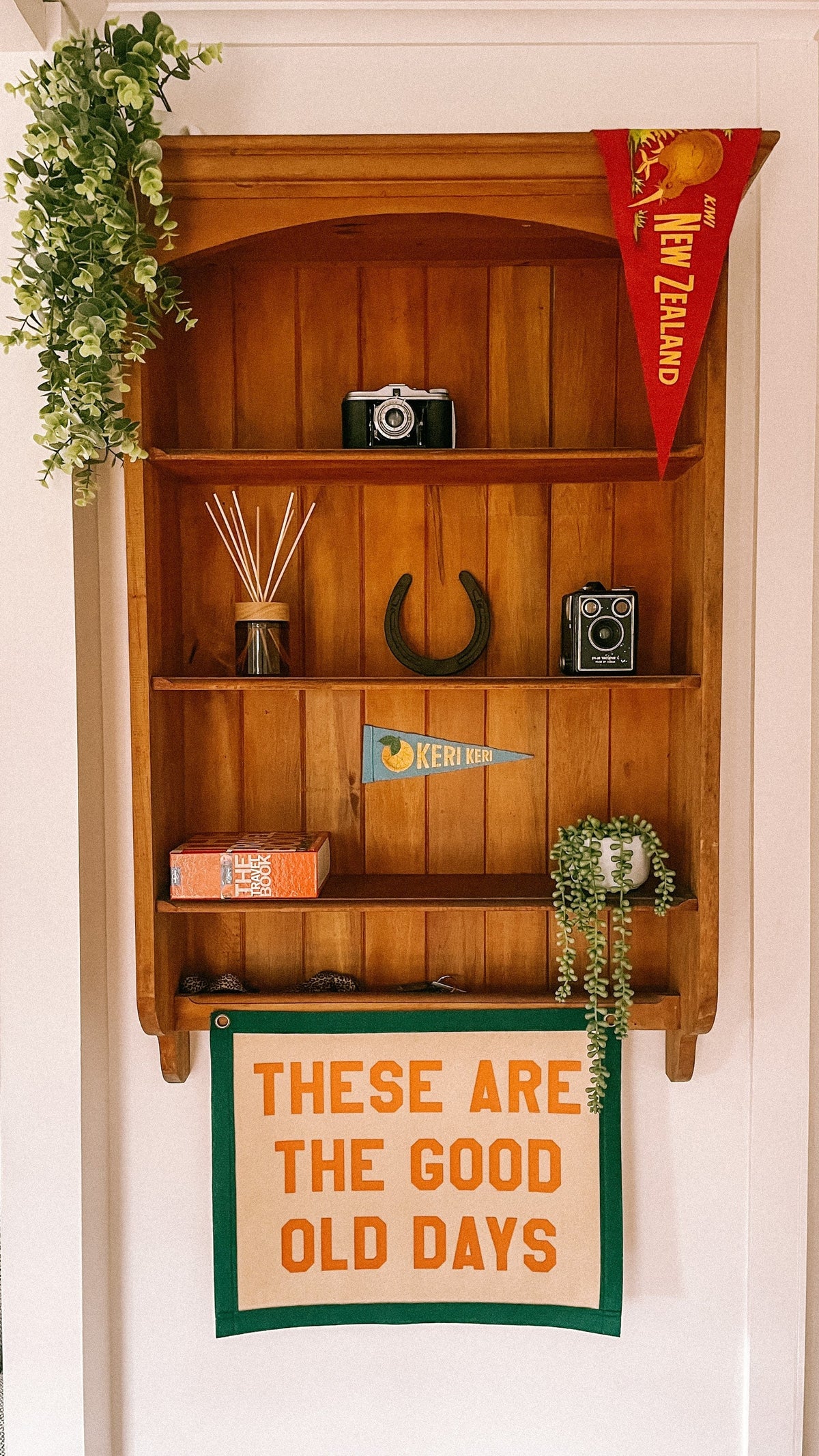 These Are The Good Old Days Felt Pennant Banner | Vintage Style Wall Decor I FREE SHIPPING