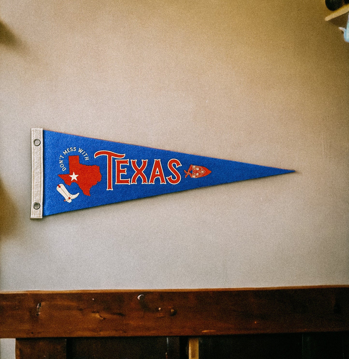 Texas Pennant | Travel Felt Pennant Flag Banner | Vintage Style | Wall Decor
