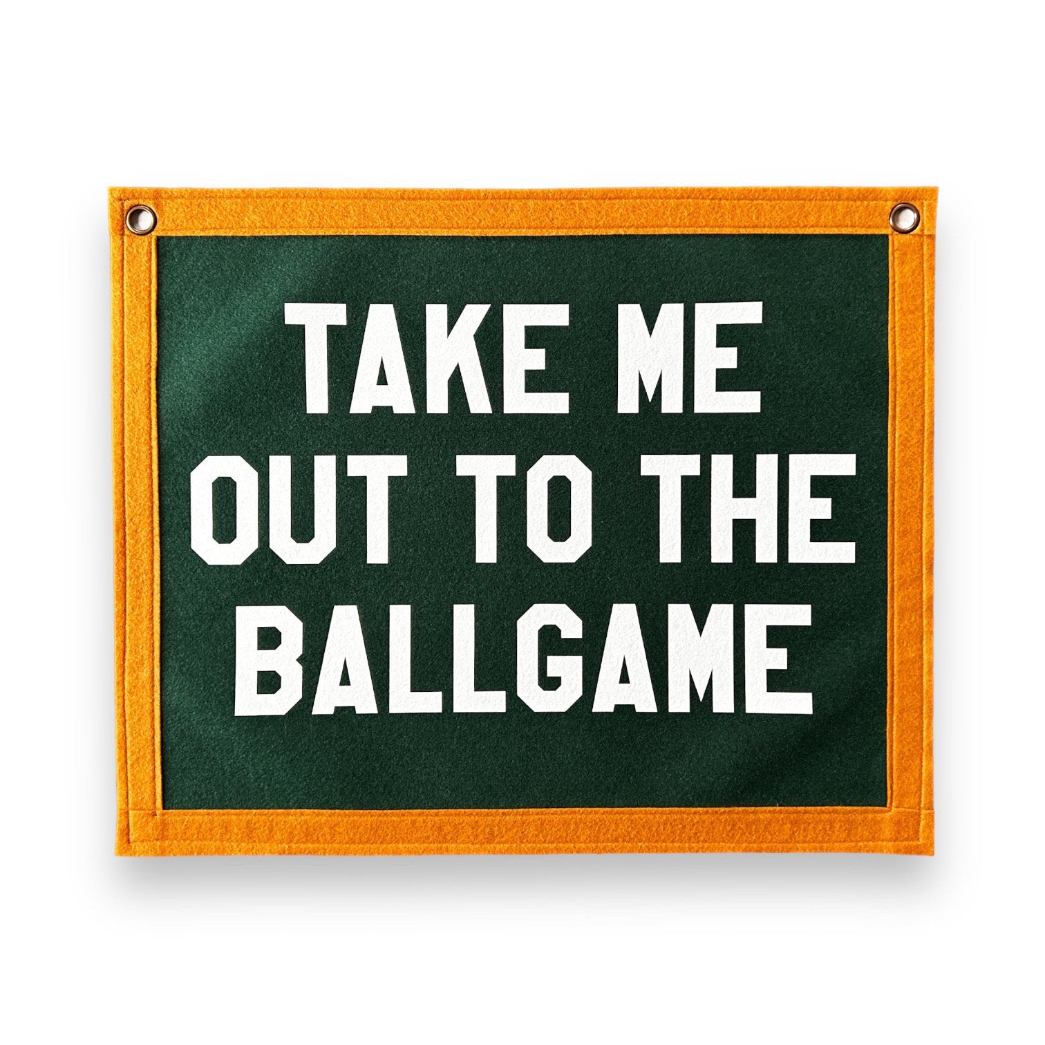 Take me out to the Ballgame Banner l | Felt Pennant Flag Banner | Vintage Banner | Wall Decor | Wall Hanging 16” x 20”