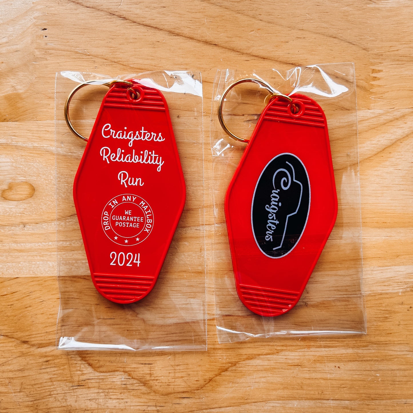 50 x Custom Printed Motel Keychains