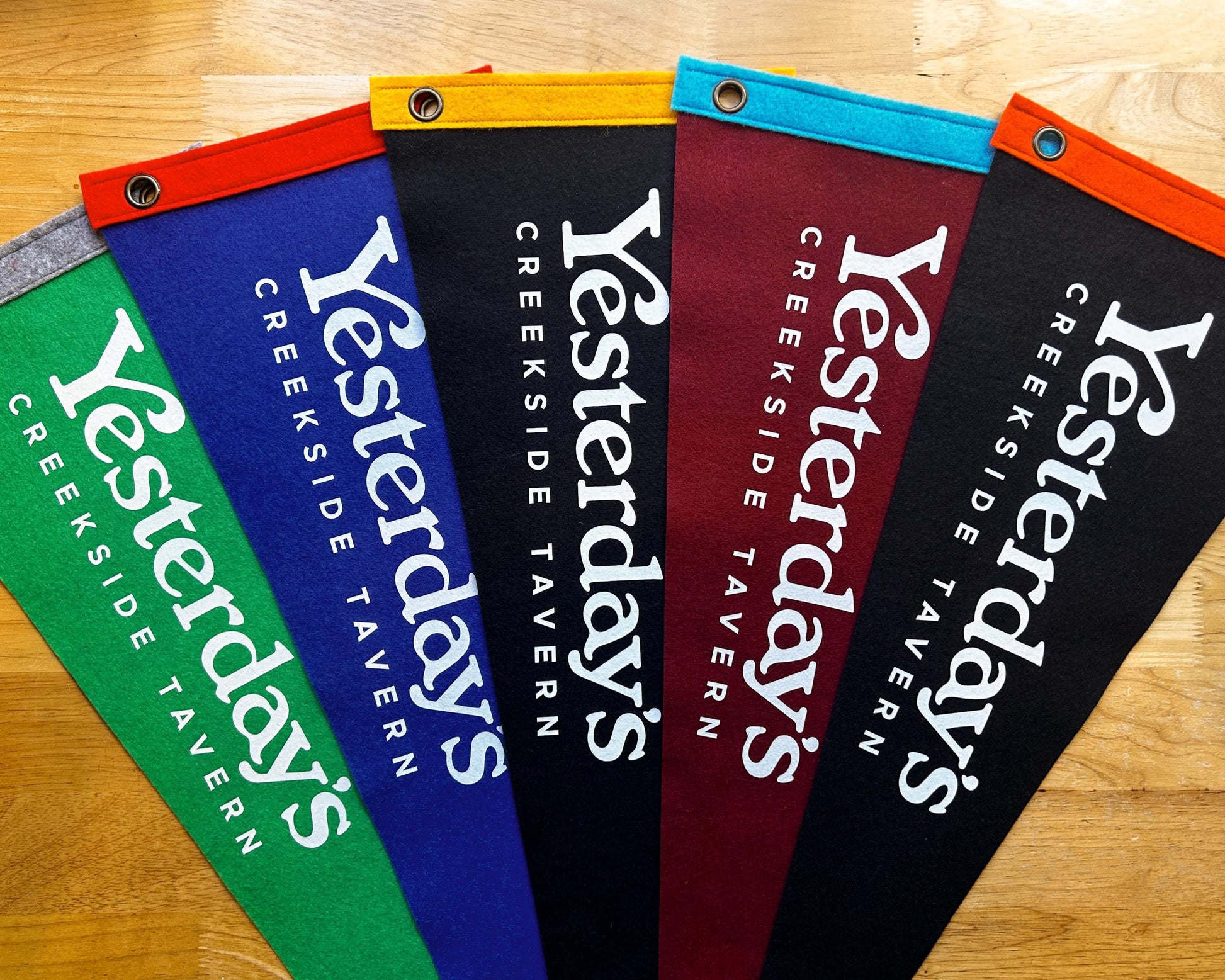 Custom 7 x 21 inch Felt Pennant Flag