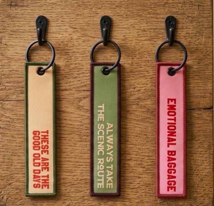 Set of 3 Woven keychain I Bag tag
