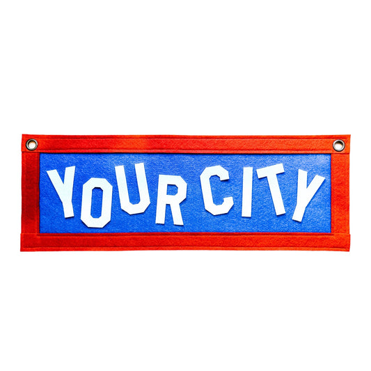 Custom Felt COUNTRY / CITY / STATE Doorway Banner | 7 x 20 inch