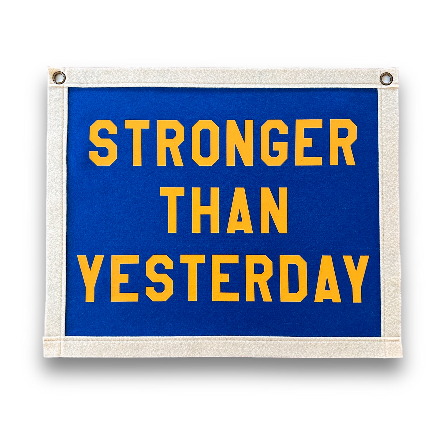 Stronger than yesterday Felt Banner Flag