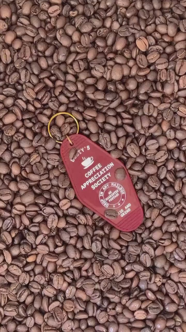 Coffee Appreciation Society Motel Keychain | Rise & Grind